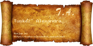 Tuskó Alexandra névjegykártya